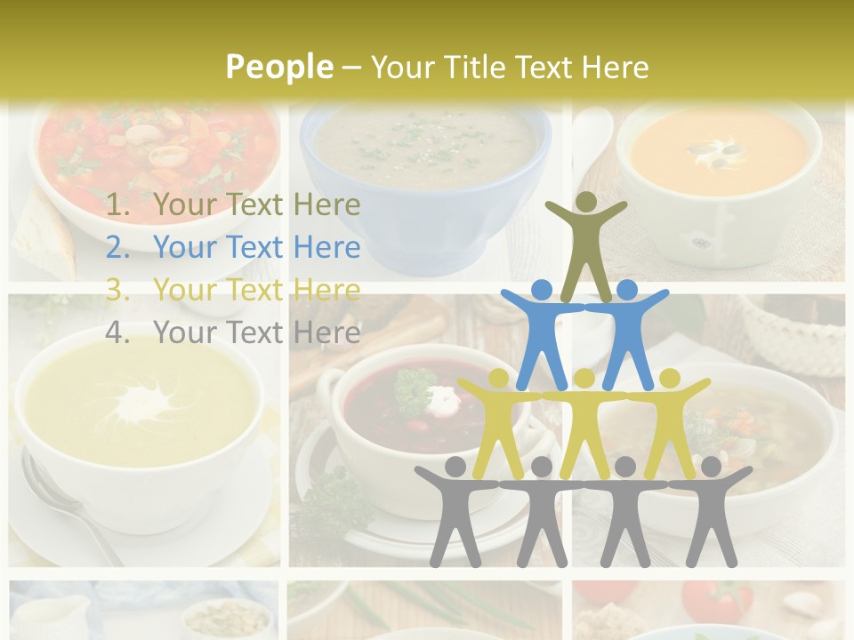 A Series Of Photos Showing Different Types Of Soups PowerPoint Template
