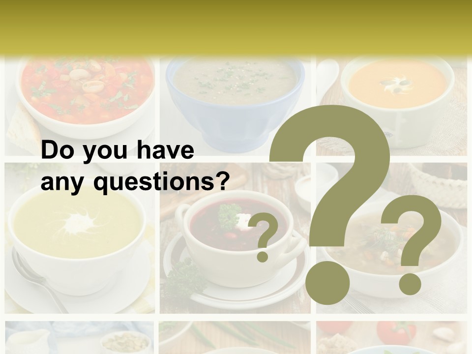 A Series Of Photos Showing Different Types Of Soups PowerPoint Template