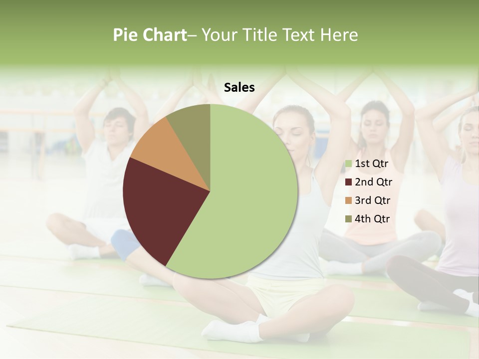 A Group Of People Doing Yoga In A Room PowerPoint Template