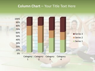 A Group Of People Doing Yoga In A Room PowerPoint Template