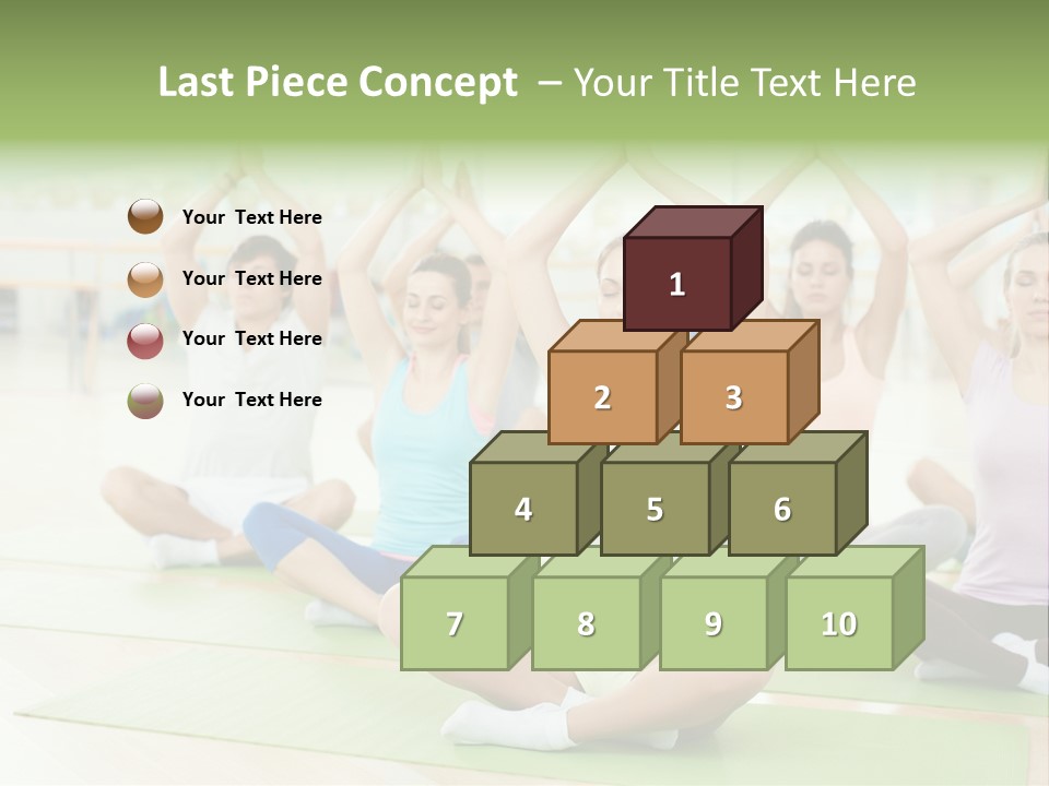 A Group Of People Doing Yoga In A Room PowerPoint Template