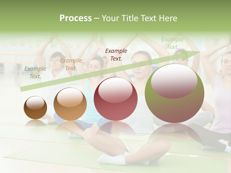 A Group Of People Doing Yoga In A Room PowerPoint Template