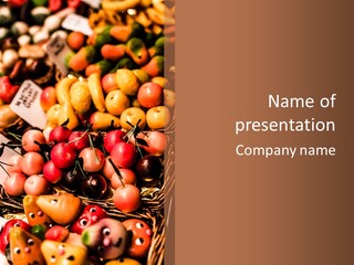 A Bunch Of Fruit Sitting On Top Of A Table PowerPoint Template