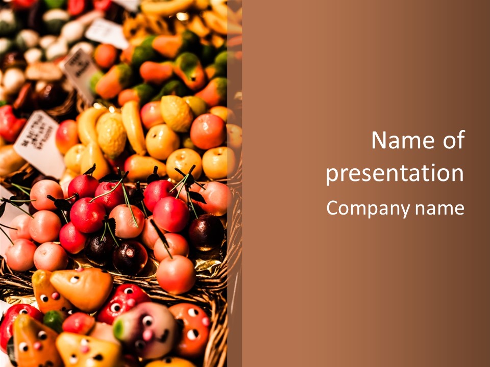 A Bunch Of Fruit Sitting On Top Of A Table PowerPoint Template