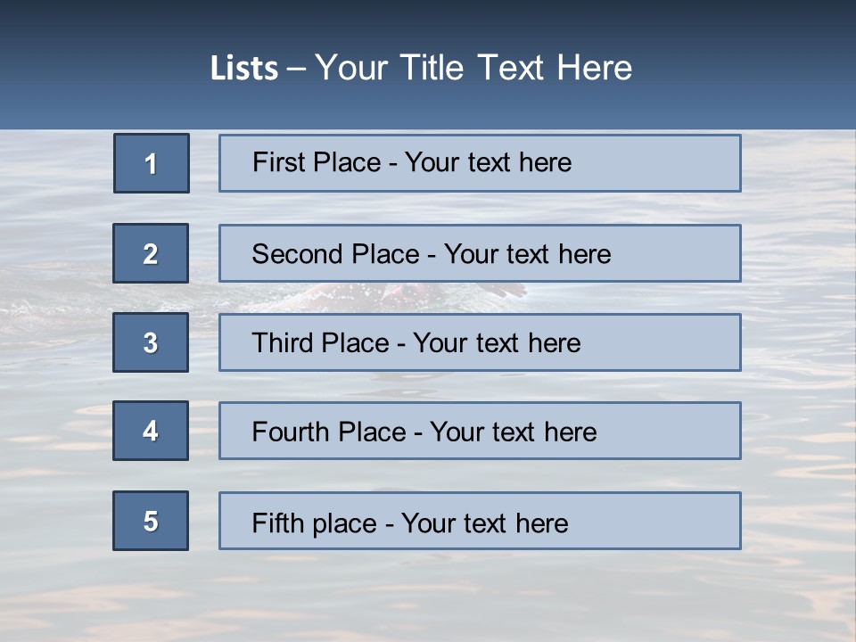A Person Swimming In A Body Of Water PowerPoint Template
