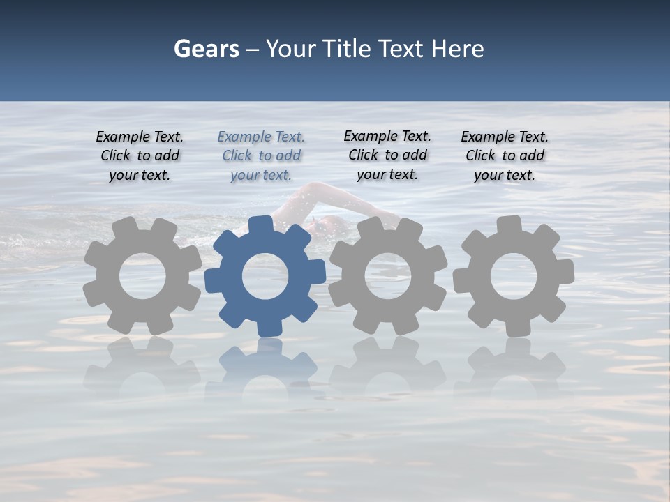 A Person Swimming In A Body Of Water PowerPoint Template