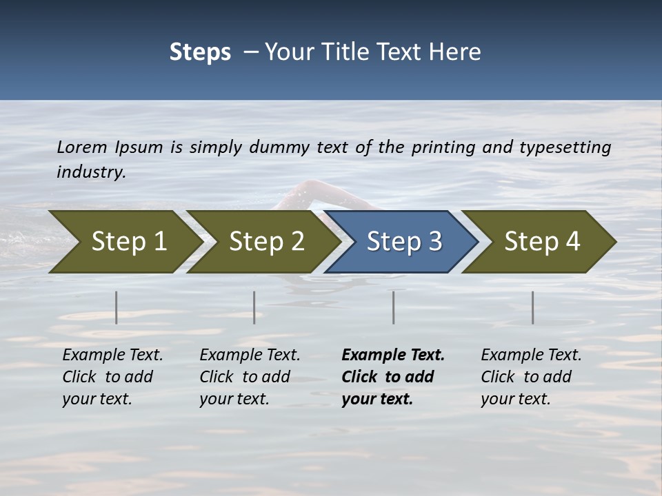 A Person Swimming In A Body Of Water PowerPoint Template