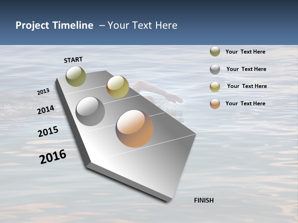 A Person Swimming In A Body Of Water PowerPoint Template