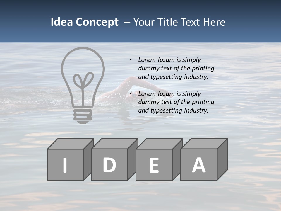 A Person Swimming In A Body Of Water PowerPoint Template