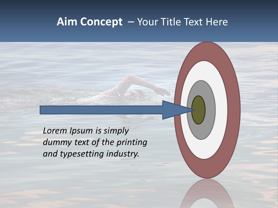 A Person Swimming In A Body Of Water PowerPoint Template