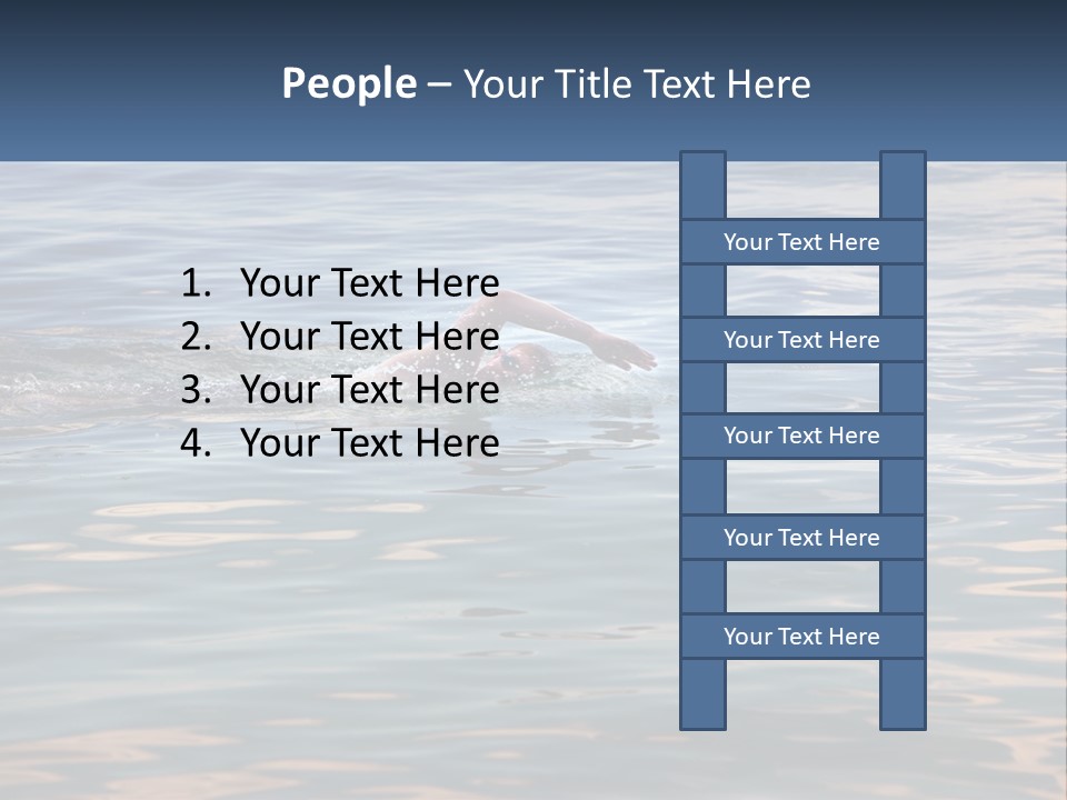 A Person Swimming In A Body Of Water PowerPoint Template
