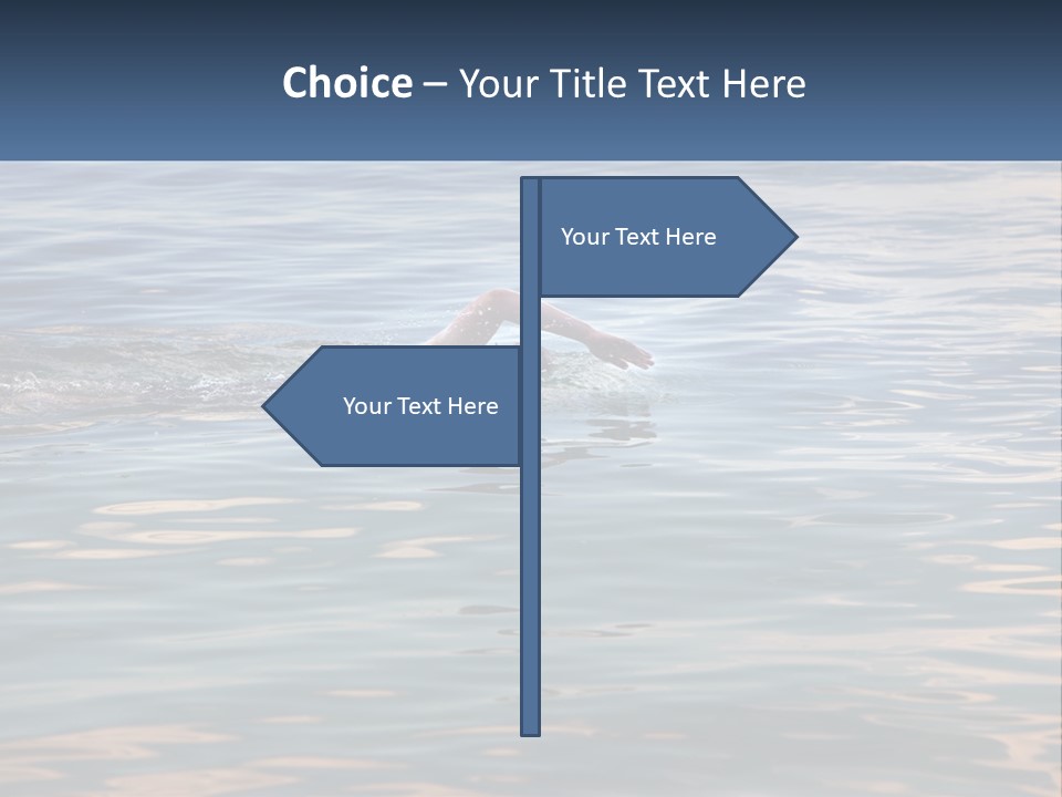 A Person Swimming In A Body Of Water PowerPoint Template