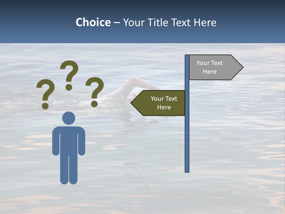 A Person Swimming In A Body Of Water PowerPoint Template