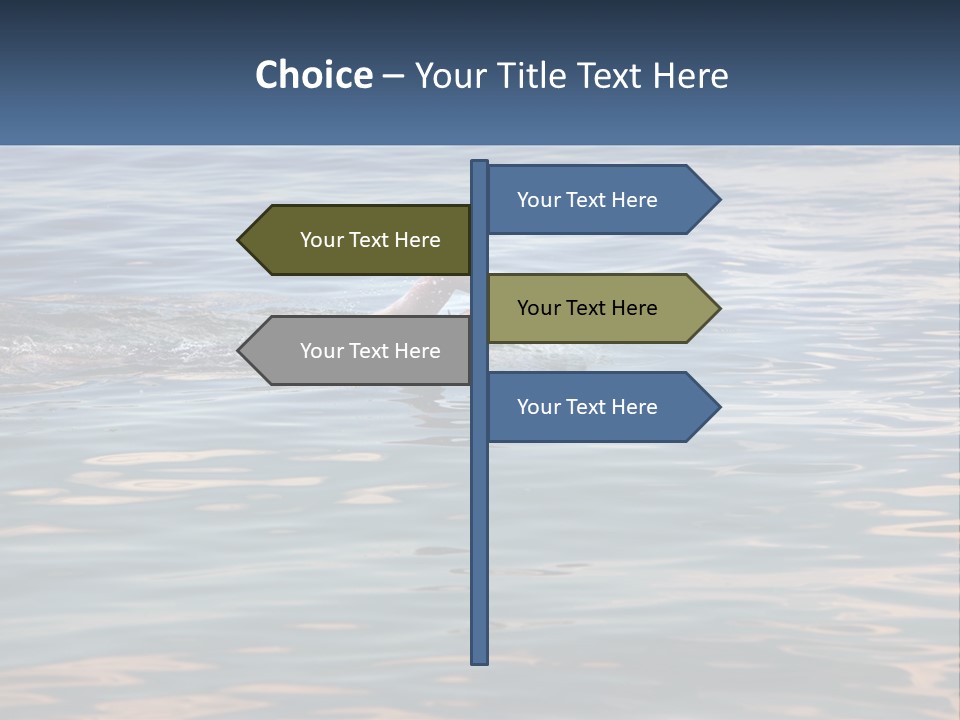 A Person Swimming In A Body Of Water PowerPoint Template