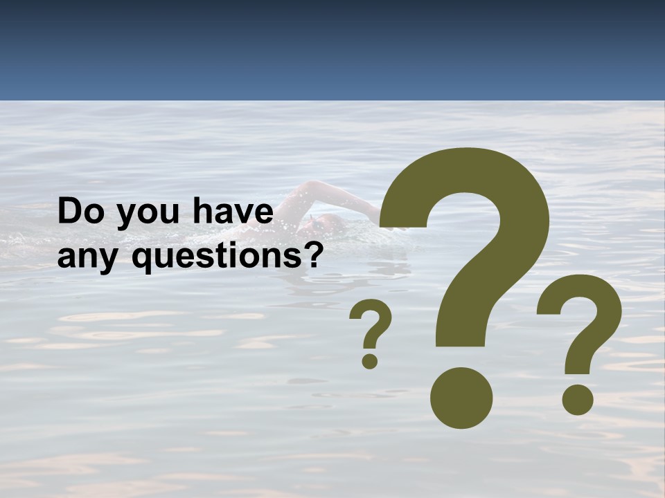 A Person Swimming In A Body Of Water PowerPoint Template