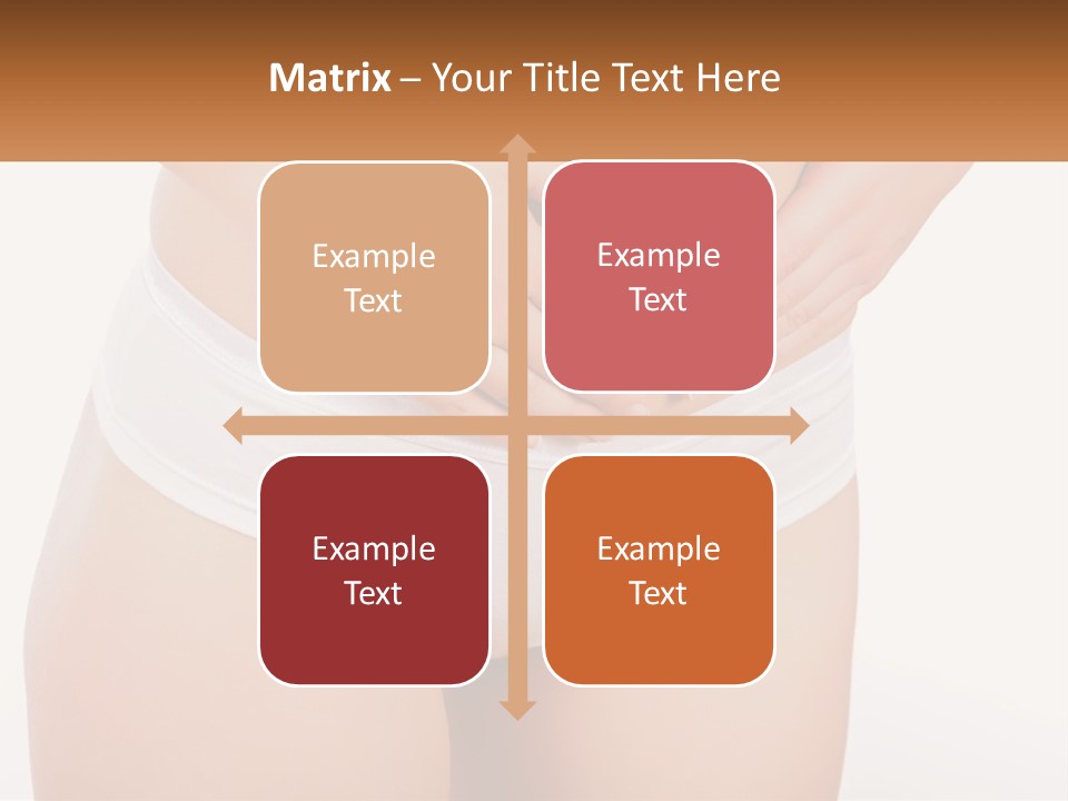 A Woman's Stomach With Her Hands On Her Stomach PowerPoint Template