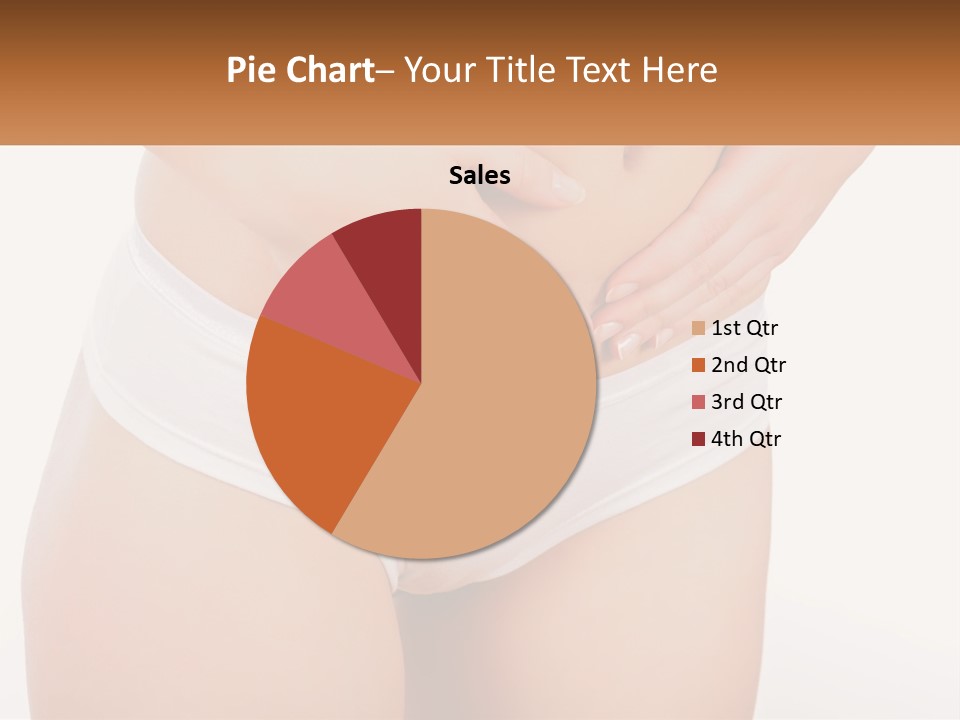 A Woman's Stomach With Her Hands On Her Stomach PowerPoint Template