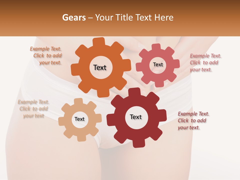 A Woman's Stomach With Her Hands On Her Stomach PowerPoint Template