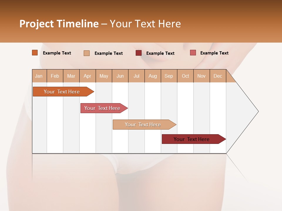 A Woman's Stomach With Her Hands On Her Stomach PowerPoint Template