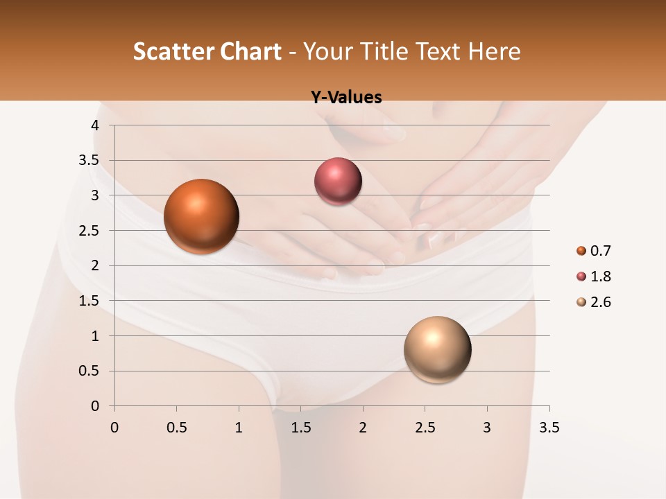 A Woman's Stomach With Her Hands On Her Stomach PowerPoint Template