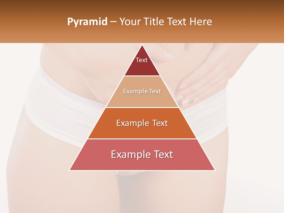 A Woman's Stomach With Her Hands On Her Stomach PowerPoint Template