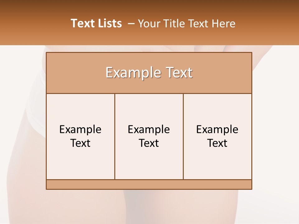 A Woman's Stomach With Her Hands On Her Stomach PowerPoint Template