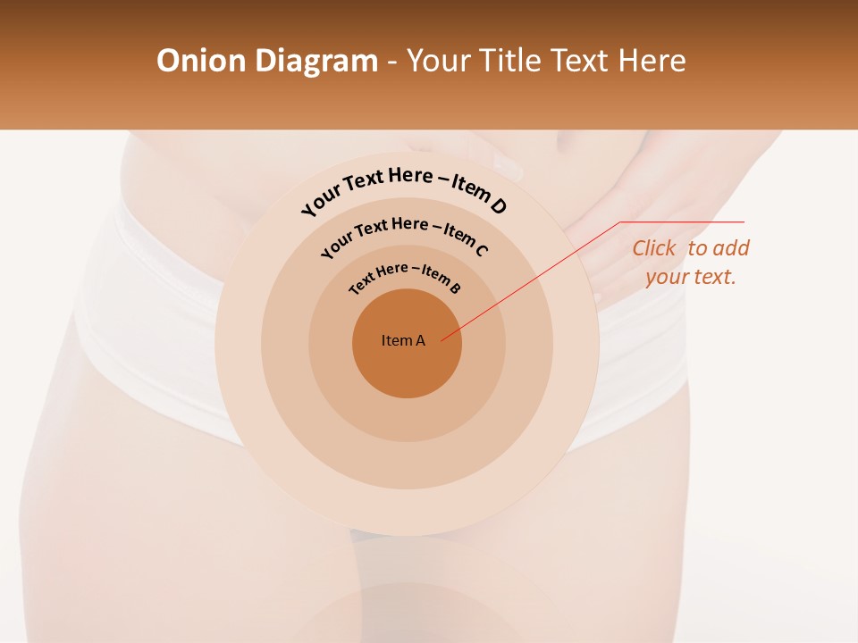 A Woman's Stomach With Her Hands On Her Stomach PowerPoint Template