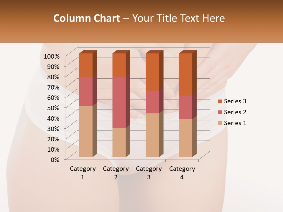 A Woman's Stomach With Her Hands On Her Stomach PowerPoint Template