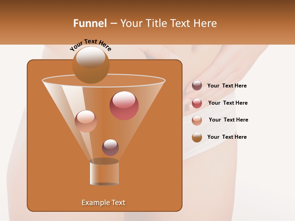 A Woman's Stomach With Her Hands On Her Stomach PowerPoint Template