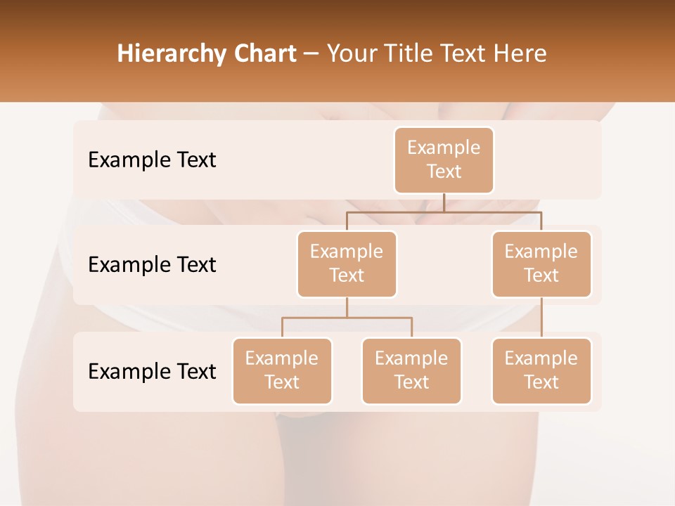 A Woman's Stomach With Her Hands On Her Stomach PowerPoint Template