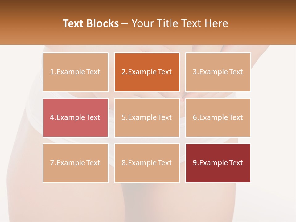 A Woman's Stomach With Her Hands On Her Stomach PowerPoint Template
