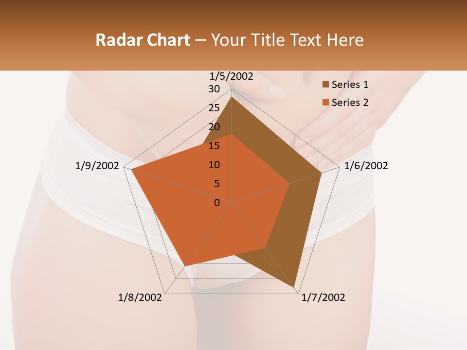 A Woman's Stomach With Her Hands On Her Stomach PowerPoint Template