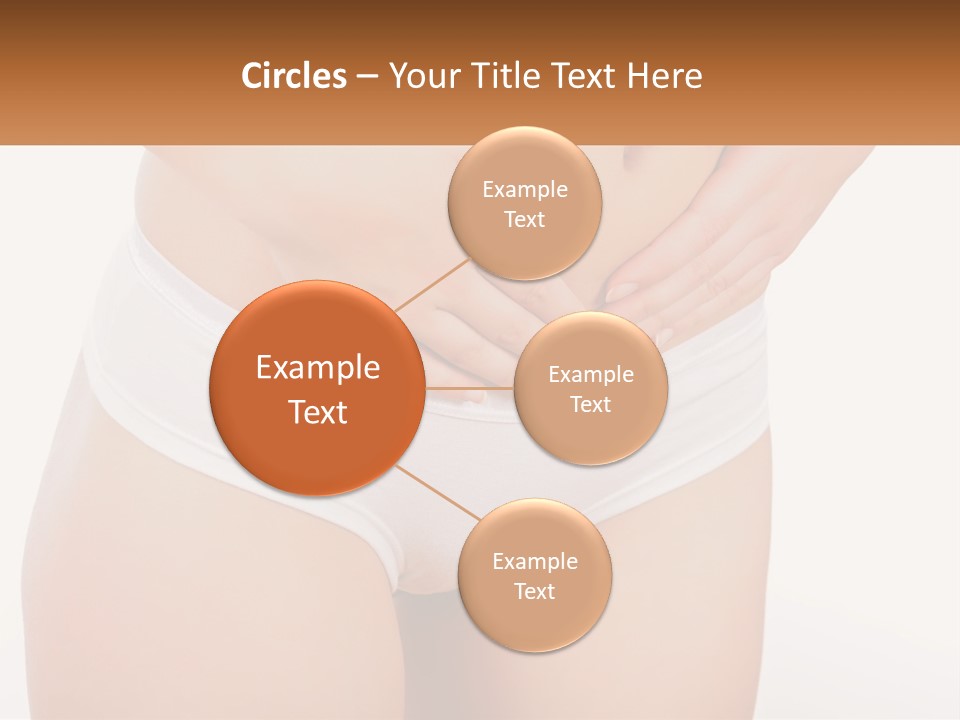 A Woman's Stomach With Her Hands On Her Stomach PowerPoint Template