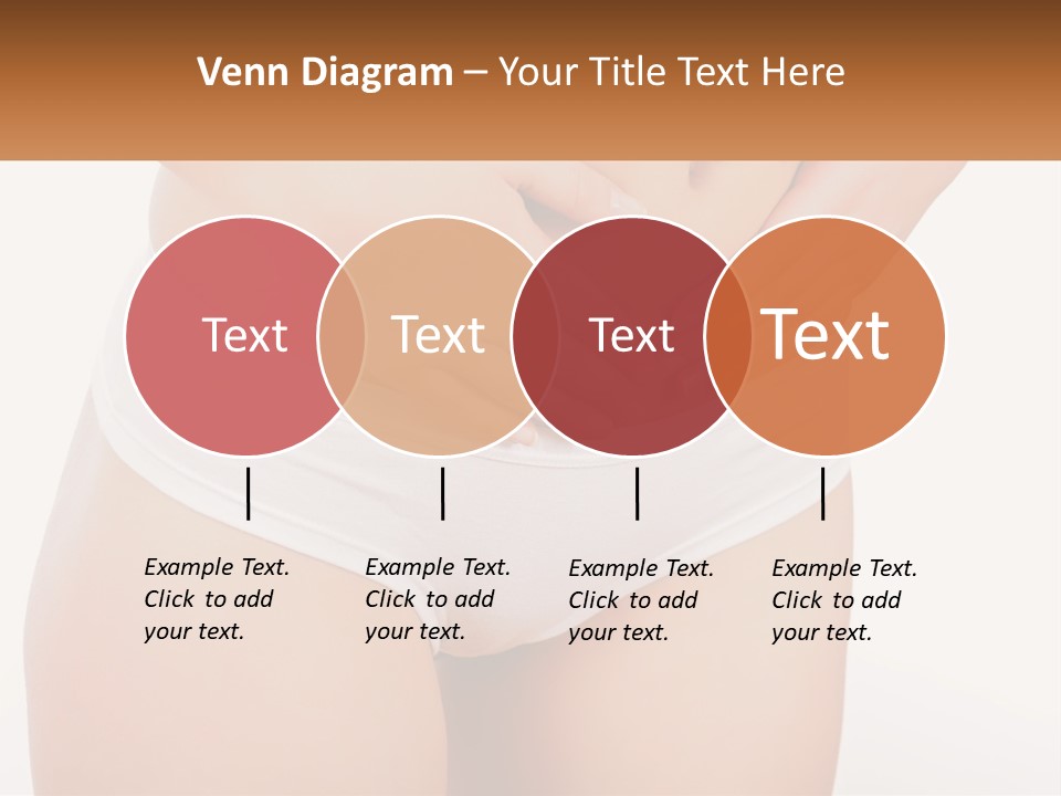 A Woman's Stomach With Her Hands On Her Stomach PowerPoint Template