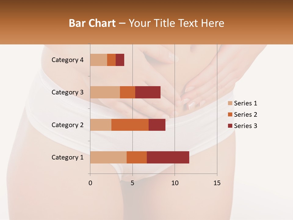 A Woman's Stomach With Her Hands On Her Stomach PowerPoint Template