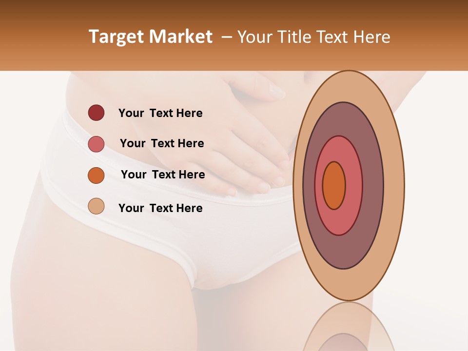 A Woman's Stomach With Her Hands On Her Stomach PowerPoint Template