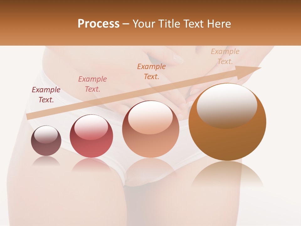A Woman's Stomach With Her Hands On Her Stomach PowerPoint Template