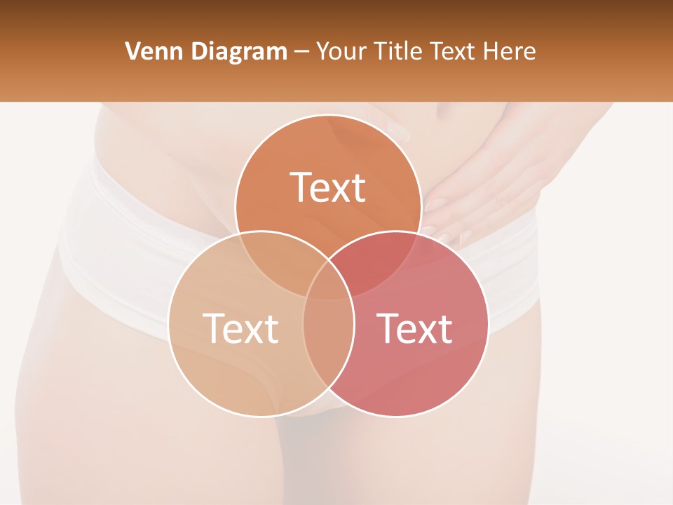 A Woman's Stomach With Her Hands On Her Stomach PowerPoint Template