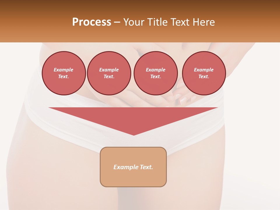 A Woman's Stomach With Her Hands On Her Stomach PowerPoint Template