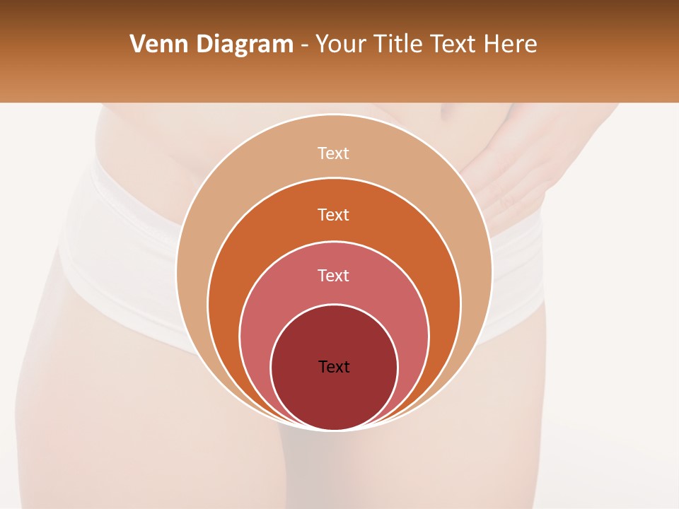 A Woman's Stomach With Her Hands On Her Stomach PowerPoint Template