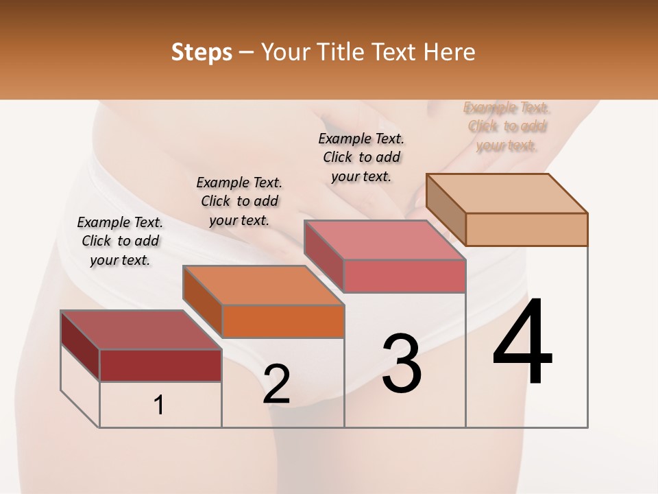 A Woman's Stomach With Her Hands On Her Stomach PowerPoint Template