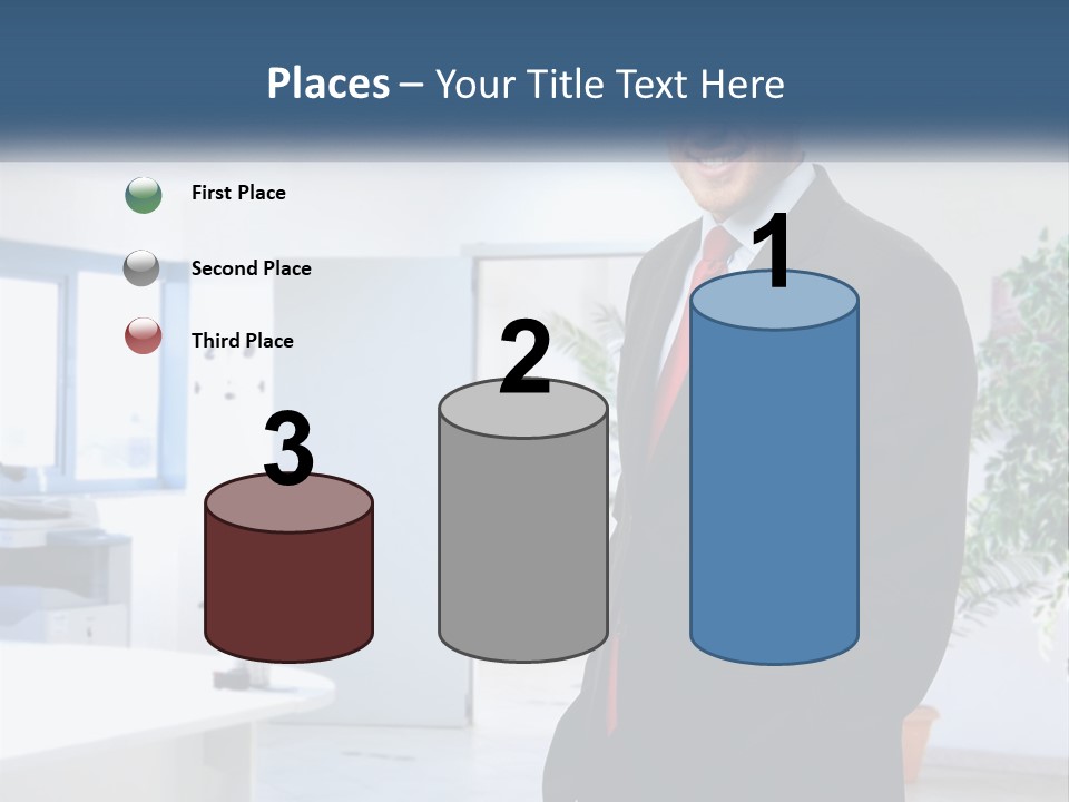 A Man In A Suit Standing In A Room PowerPoint Template