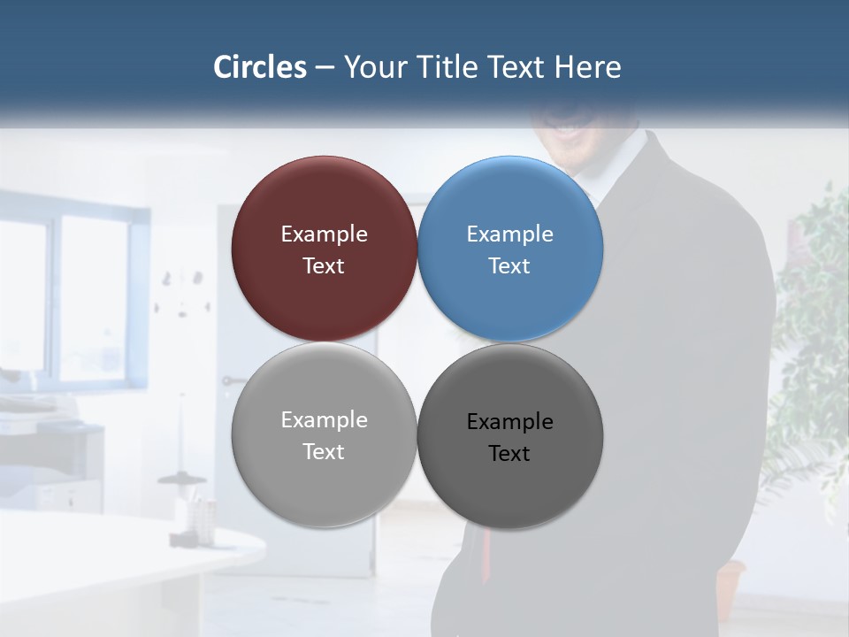 A Man In A Suit Standing In A Room PowerPoint Template