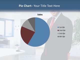 A Man In A Suit Standing In A Room PowerPoint Template
