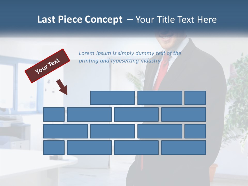 A Man In A Suit Standing In A Room PowerPoint Template