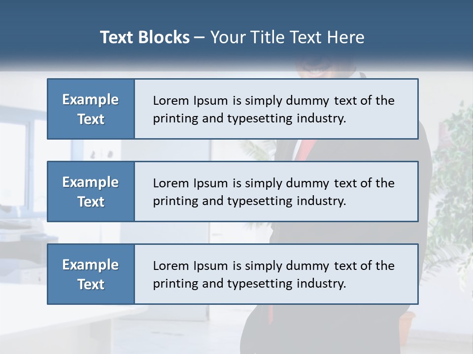 A Man In A Suit Standing In A Room PowerPoint Template