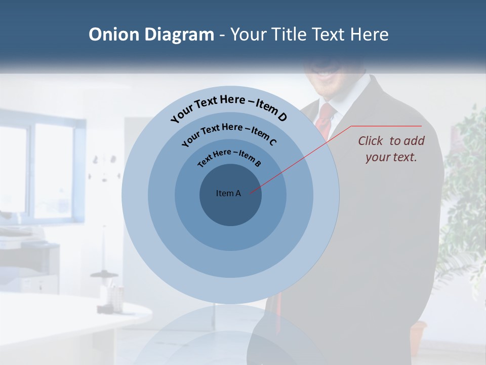 A Man In A Suit Standing In A Room PowerPoint Template