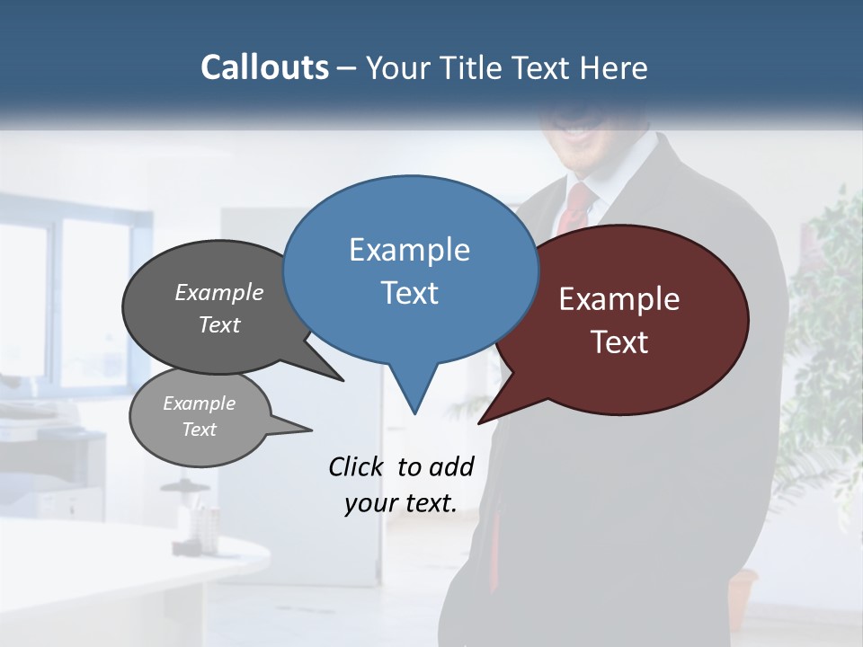 A Man In A Suit Standing In A Room PowerPoint Template