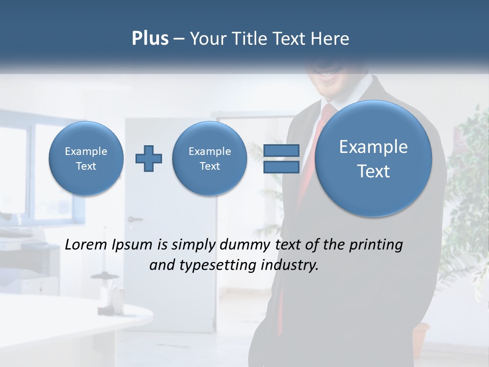A Man In A Suit Standing In A Room PowerPoint Template