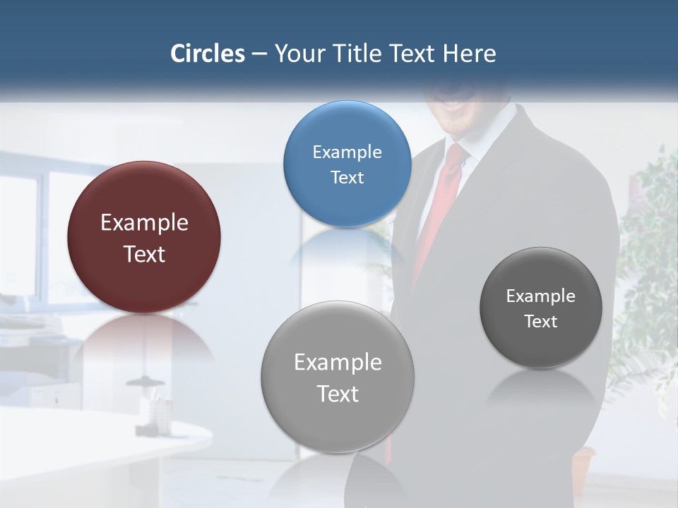 A Man In A Suit Standing In A Room PowerPoint Template